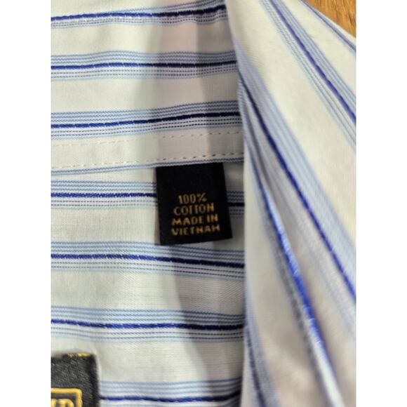 Donald J. Trump Signature Collection Men's Shirt 17 36/37 Striped Button-Up - Picture 4 of 7